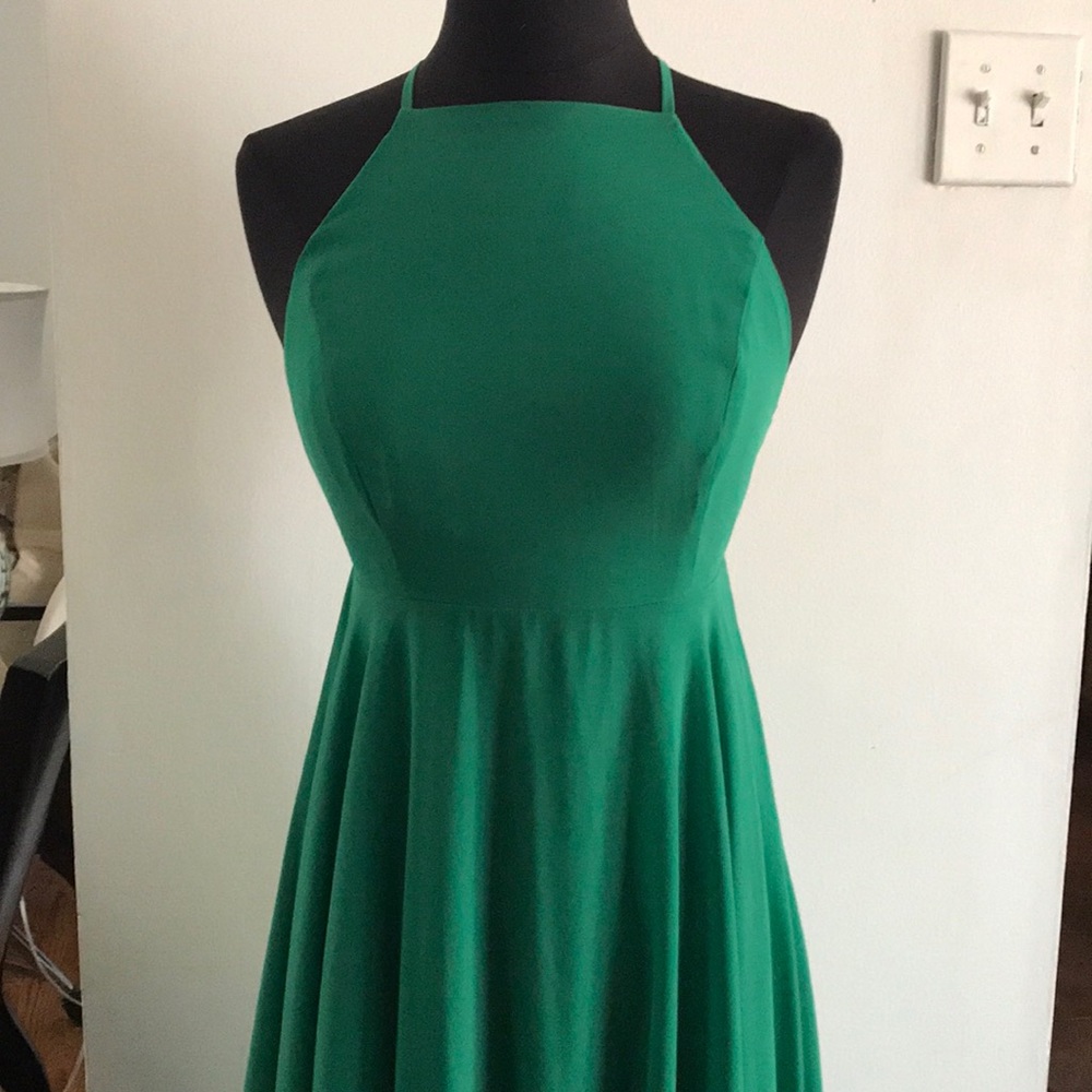 Lulu’s Sexy Green Backless Dress